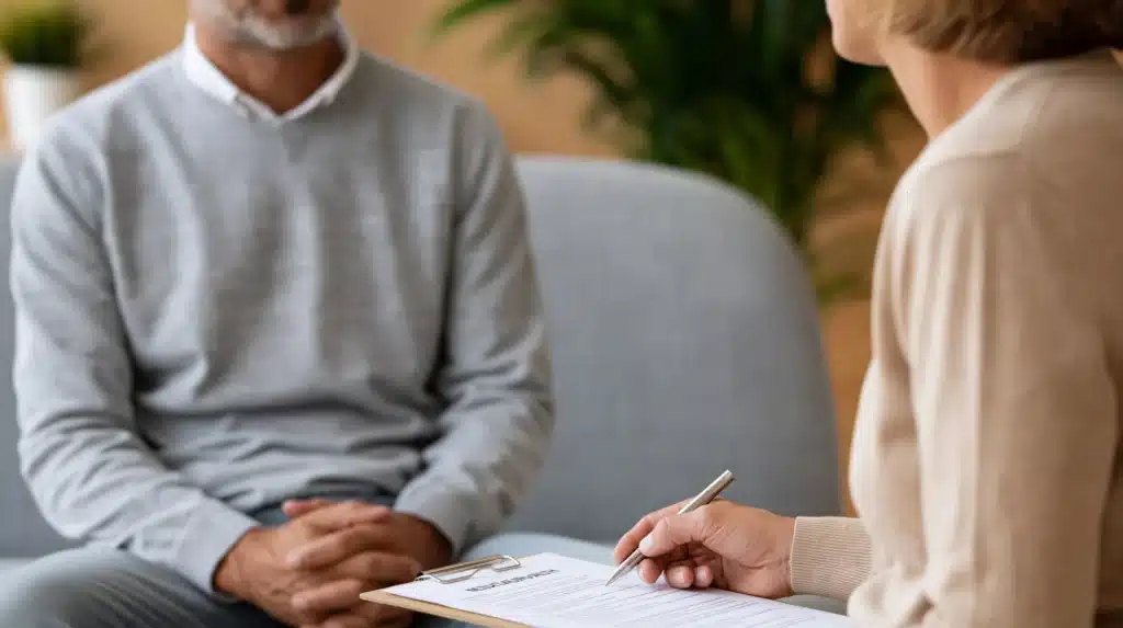 Patient considering inpatient and outpatient rehab options.